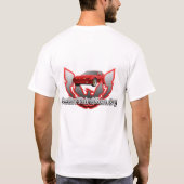 ATGO Firebirdのロゴのワイシャツ-淡色のワイシャツ Tシャツ (裏面)