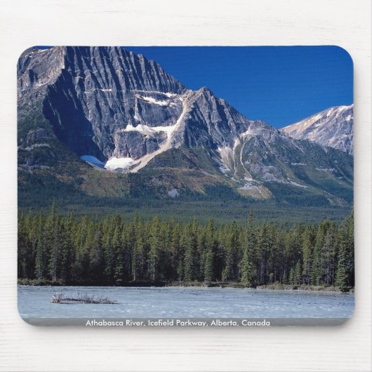 Athabascaの川、Icefieldのパークウェイ、アルバータ、カナダ マウスパッド (正面)