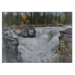 Athabasca秋，カナダの滝の写真 カッティングボード
