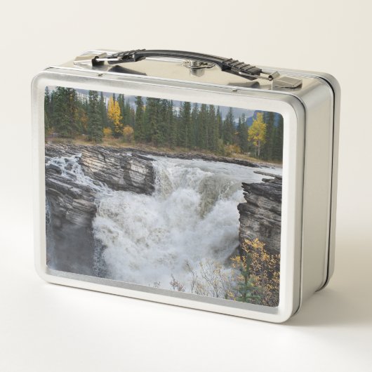 Athabasca秋，カナダの滝の写真 メタルランチボックス (裏面)