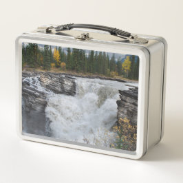 Athabasca秋，カナダの滝の写真 メタルランチボックス