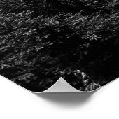 Athabasca Lookoutモノクロ風景写真 ポスター (角)