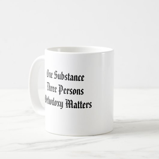 Athanasiusの正統派的信仰の問題のマグ コーヒーマグカップ (正面左)