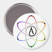 Atheist Atom Symbol Rainbow マグネット (正面/裏面)