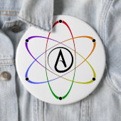 Atheist Atom Symbol Rainbow 缶バッジ (インサイチュ)