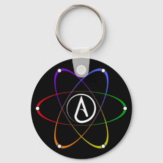Atheist Atom Symbol Rainbow White キーホルダー