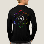 Atheist Atom Symbol Rainbow White トライブレンドTシャツ (背面)