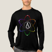 Atheist Atom Symbol Rainbow White トライブレンドTシャツ (正面)