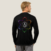 Atheist Atom Symbol Rainbow White トライブレンドTシャツ (背面全体)