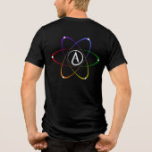 Atheist Atom Symbol Rainbow White 0, 60, 120 トライブレンドＴシャツ (裏面)
