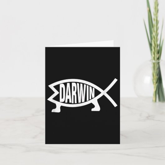 Atheist Charles Darwin Theory Of Evolution Fish  カード (正面)