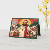 Atheist Christmas card for atheist non-dieters. カード (黄色い花)