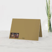 Atheist dinosaur and Santa Christmas カード (裏面)