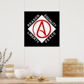 Atheist logo poster ポスター (キッチン)