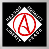 Atheist logo poster ポスター (正面)