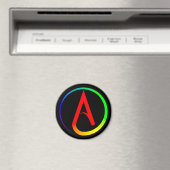 Atheist Symbol Rainbow マグネット (インサイチュ (食洗機))