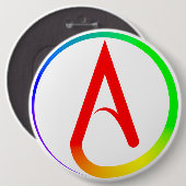 Atheist Symbol Rainbow 缶バッジ (正面&裏面)