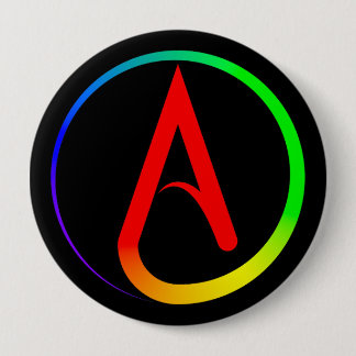 Atheist Symbol Rainbow 缶バッジ