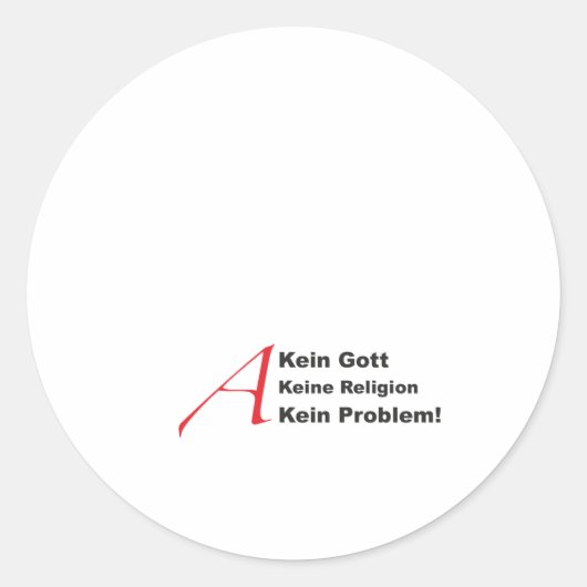 atheistA1 ラウンドシール (正面)