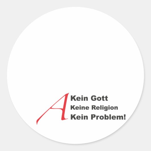 atheistA1 ラウンドシール (正面)