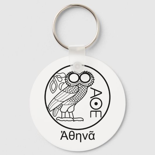 Athena’s owl tetradrachm (Greek Font) キーホルダー (正面)