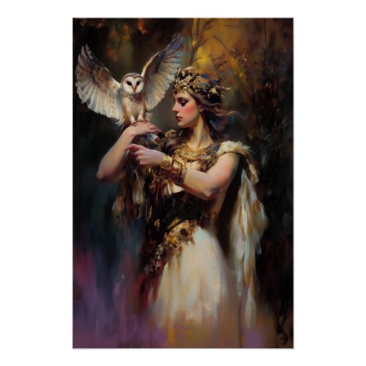 Athena the goddess of wisdom, Griechische Mytholog ポスター (正面)