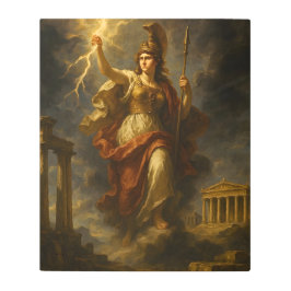 Athena's Lightning: Goddess of Wisdom & Power (Myt メタルプリント