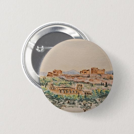 Athenian Acropolis Button 缶バッジ (正面&裏面)