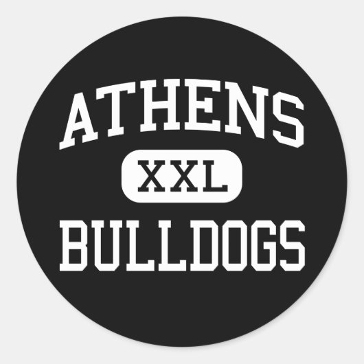 Athens - Bulldogs - High School - The Plains Ohio ラウンドシール (正面)
