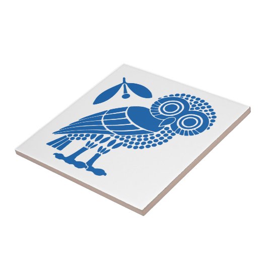 Athens city municipality flag symbol emblem owl bi タイル (側面)