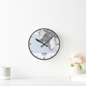 Athens Clock City Line Art ラウンド壁時計 (ホーム)