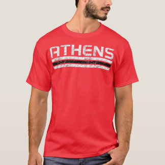 Athens Georgia Retro Vintage Weathered Stripe Tシャツ