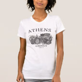 Athens Grecce Acropolis Vintage scene Tシャツ (正面)