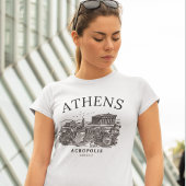 Athens Grecce Acropolis Vintage scene Tシャツ