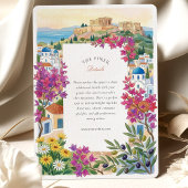 Athens Greece Acropolis Bougainvillea Wedding 招待状