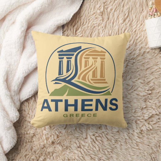 Athens Greece Acropolis Parthenon クッション (ブランケット)
