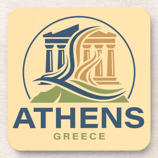 Athens Greece Acropolis Parthenon コースター (正面)