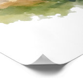 Athens Greece Acropolis Parthenon Watercolor ポスター (角)