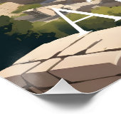 Athens Greece Acropolis Travel Print ポスター (コーナー)