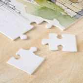 Athens Greece Acropolis Watercolor Sketch Travel ジグソーパズル (側面)