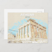 Athens Greece – Ancient City Travel Souvenir  ポストカード (正面/裏面)