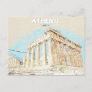 Athens Greece – Ancient City Travel Souvenir  ポストカード