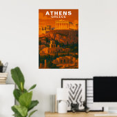 Athens, Greece Ancient Classic Ruins ポスター (ホームオフィス)