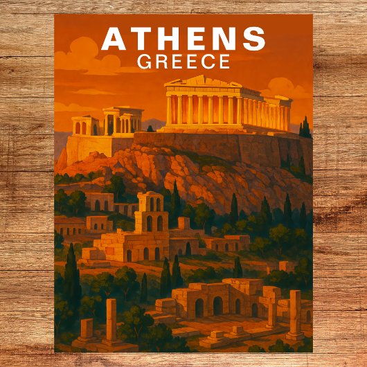Athens, Greece Ancient Classic Ruins ポストカード