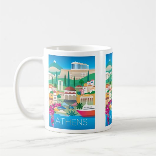 Athens, Greece Mug コーヒーマグカップ (左)