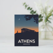 Athens Greece Parthenon Silhouette ポストカード (スタンド正面)