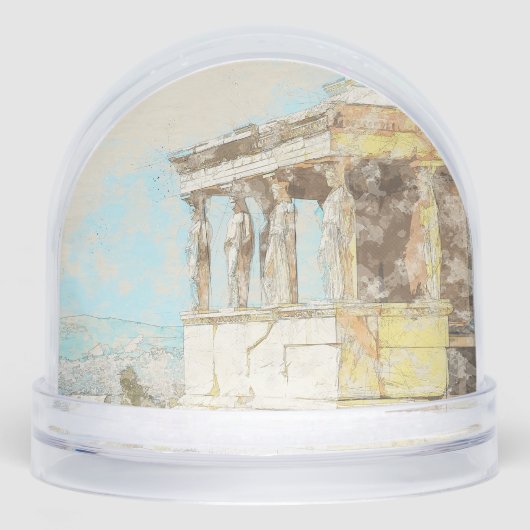 Athens Greece Snow Globe – Ancient Landmark Travel (正面)