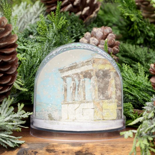Athens Greece Snow Globe – Ancient Landmark Travel (冬)