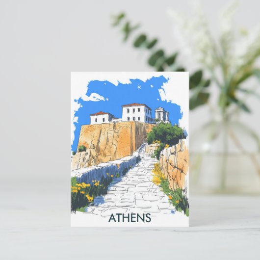 Athens Greece Travel ポストカード (スタンド正面)