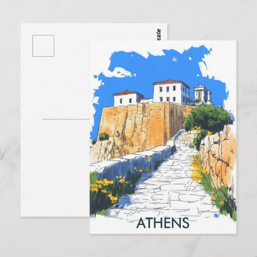 Athens Greece Travel ポストカード (正面/裏面)